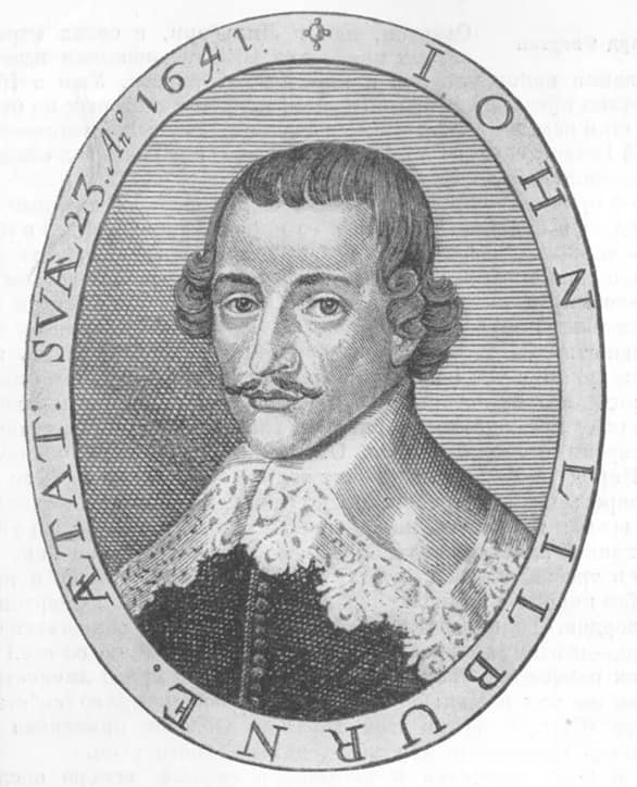 Lithograph portrait of a man with moustache and old-fashioned lace collar.